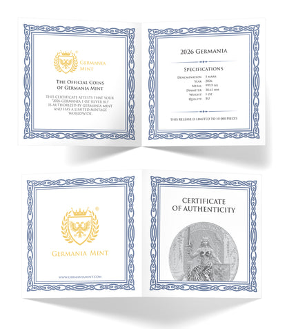 Germania - Queen On The Throne Silver Coin - 1 oz