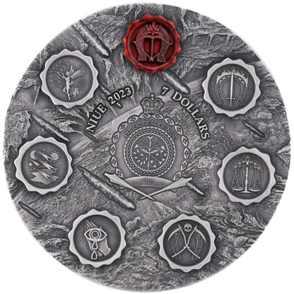 Niue – White Horse 3 oz (Seven Seals of the Apocalypse series)