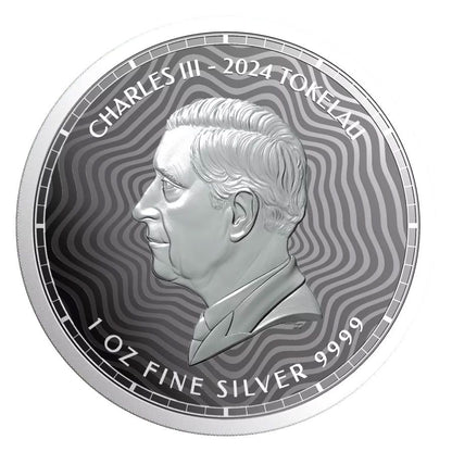 2024 - 1 oz - Tokelau Silver Chronos Silver Coin (In Capsule)