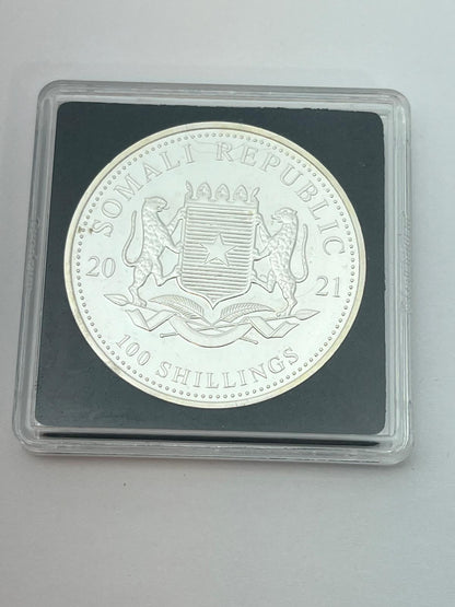 100 Shillings Somalian Elephant 2021 – 1 oz