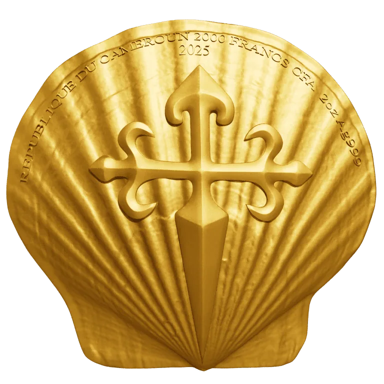 Cameroon - Saint James The Great 12 Apostle Series GILDED - 2 oz