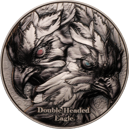 Cameroon - Double Headed Eagle Bi-Metal - 2 oz silver & 11,5 oz Copper