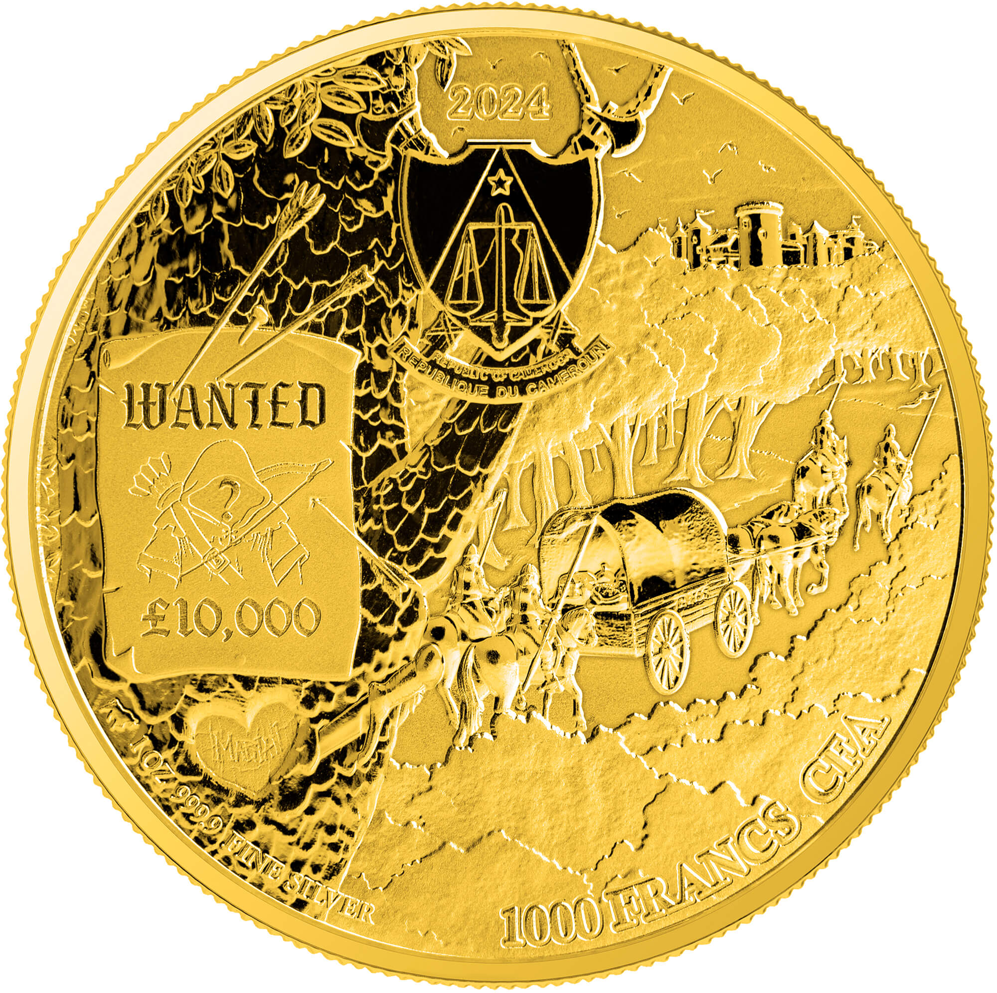 Cameroon - Sherwood - Robin of the Hood - Full Gilding - 1 oz