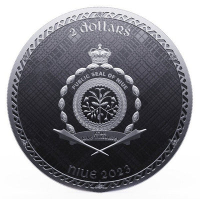 2023 - 1 oz - Niue Scottish Unicorn Heraldic Series Silver Coin (In Capsule)