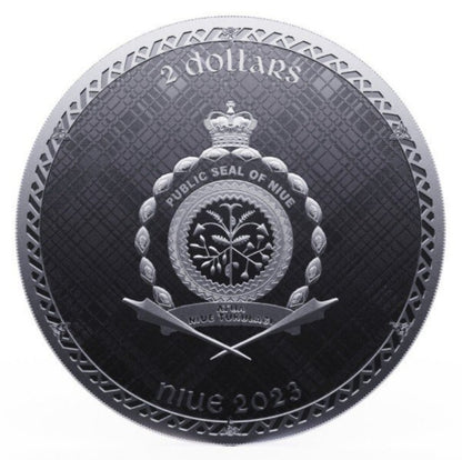 2023 - 1 oz - Niue Scottish Unicorn Heraldic Series Silver Coin (In Capsule)