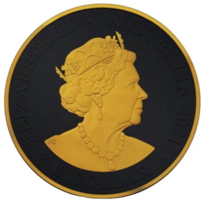 Australia - Silver Zoo Cheetah Black Platinum 24k Gold - 1 oz