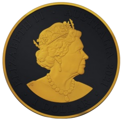 Australia - Silver Zoo Cheetah Black Platinum 24k Gold - 1 oz