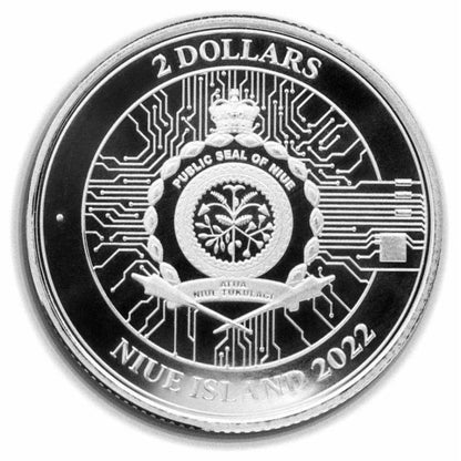 2022 - 1 oz - Niue Bitcoin Silver Coin Second Edition (In Capsule)
