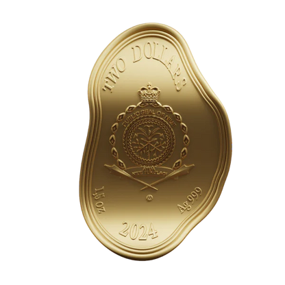 Niue - MELTING CLOCK Salvador Dali Gilded - 1,5 oz