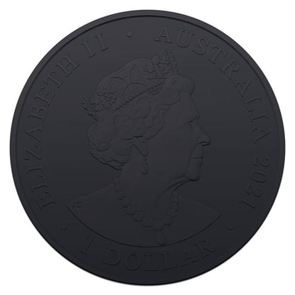 Australia - Silver Zoo Burning Cheetah Black Platinum Coin - 1 oz