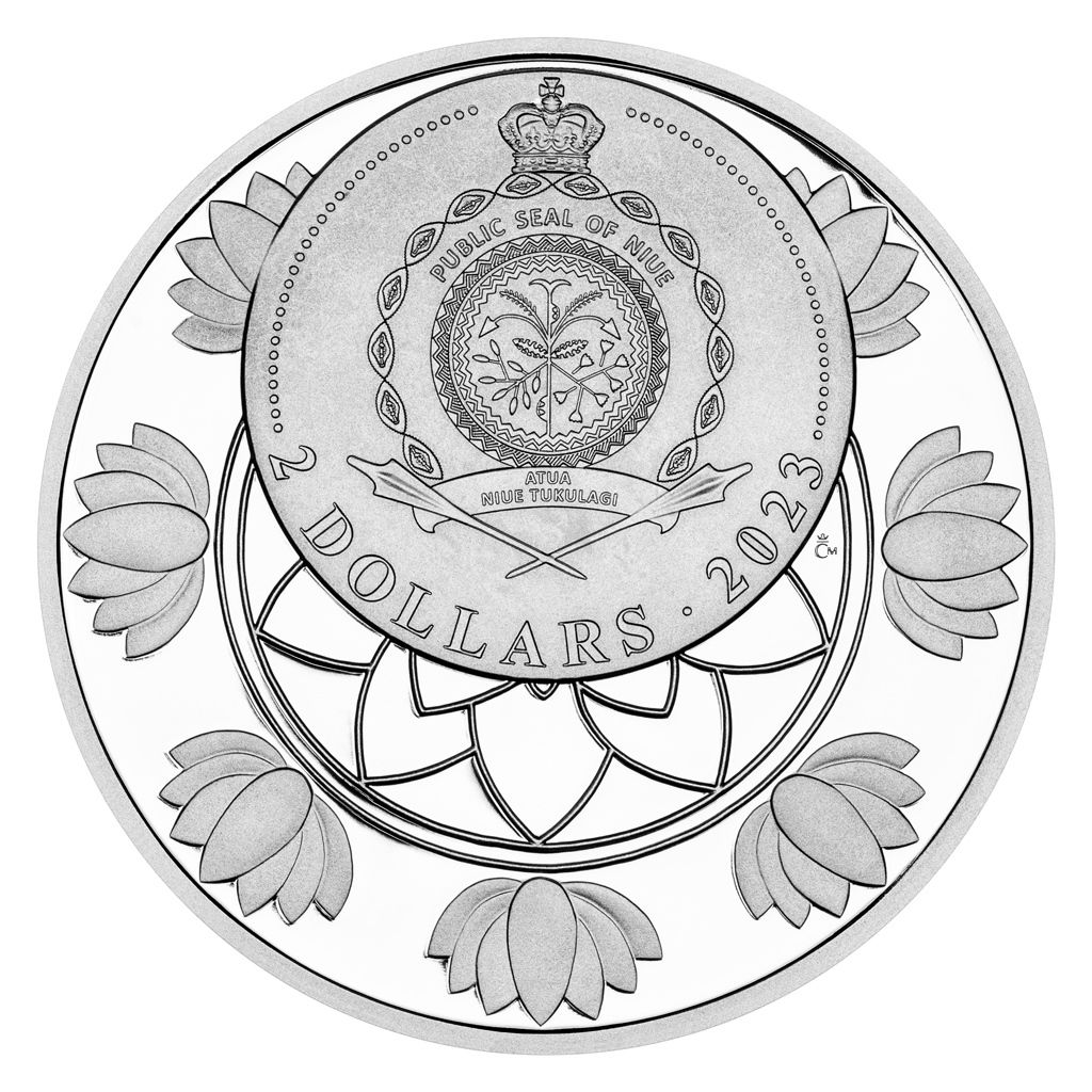 Niue - Crystal Coin - Happy Diwali Proof Silver Coin - 1 oz