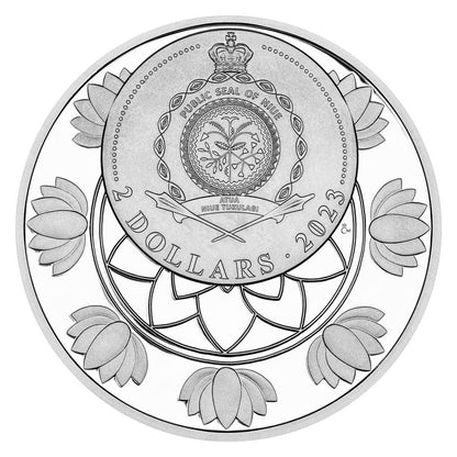 Niue - Crystal Coin - Happy Diwali Proof Silver Coin - 1 oz