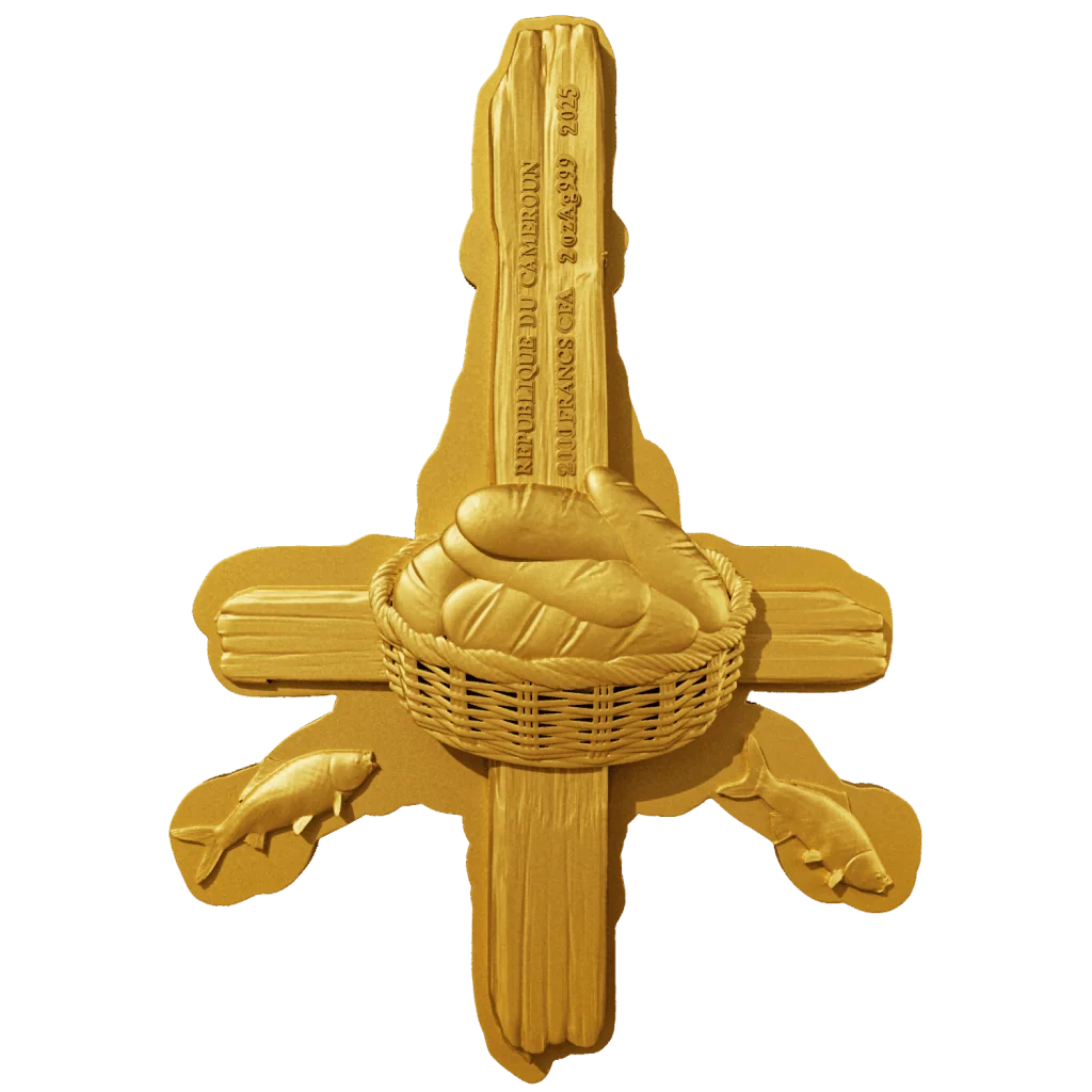 Cameroon - Saint Philip 12 Apostle Series GILDED - 2 oz