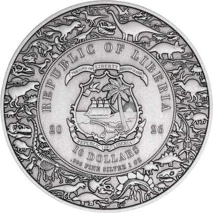 Liberia - Velociraptor UHR Antiqued – Jurassic Life series