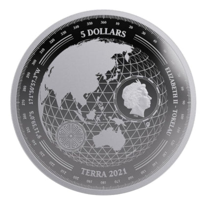 2021 - 1 oz - Tokelau Silver Terra Coin (In Capsule)