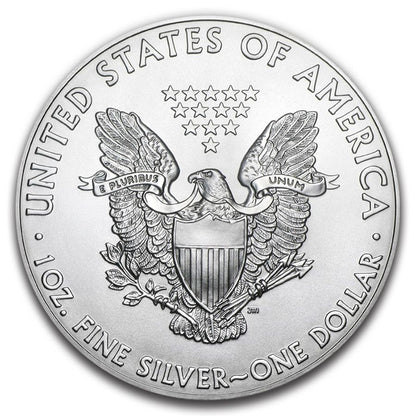 America - Silver Eagle Burning Twin Skulls Colorized Coin - 1 oz