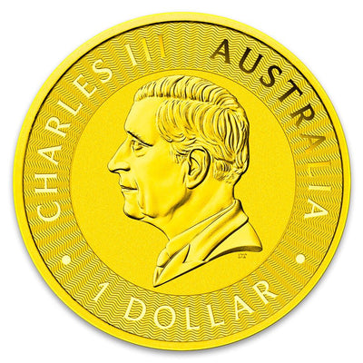 Australien – Silber Känguru Münze komplett 24 Karat vergoldet - 1 Unze