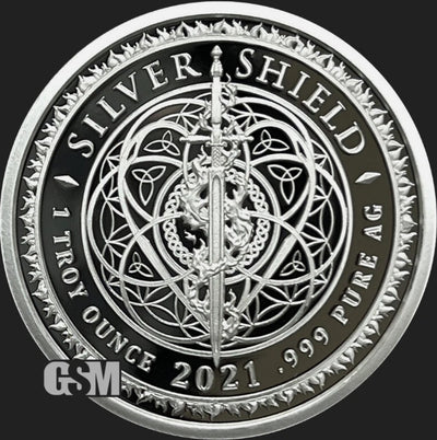 US - Silver Shield SONS OF LIBERTY ACADEMY #5 in "WORLD WAR MEme" - 1 oz