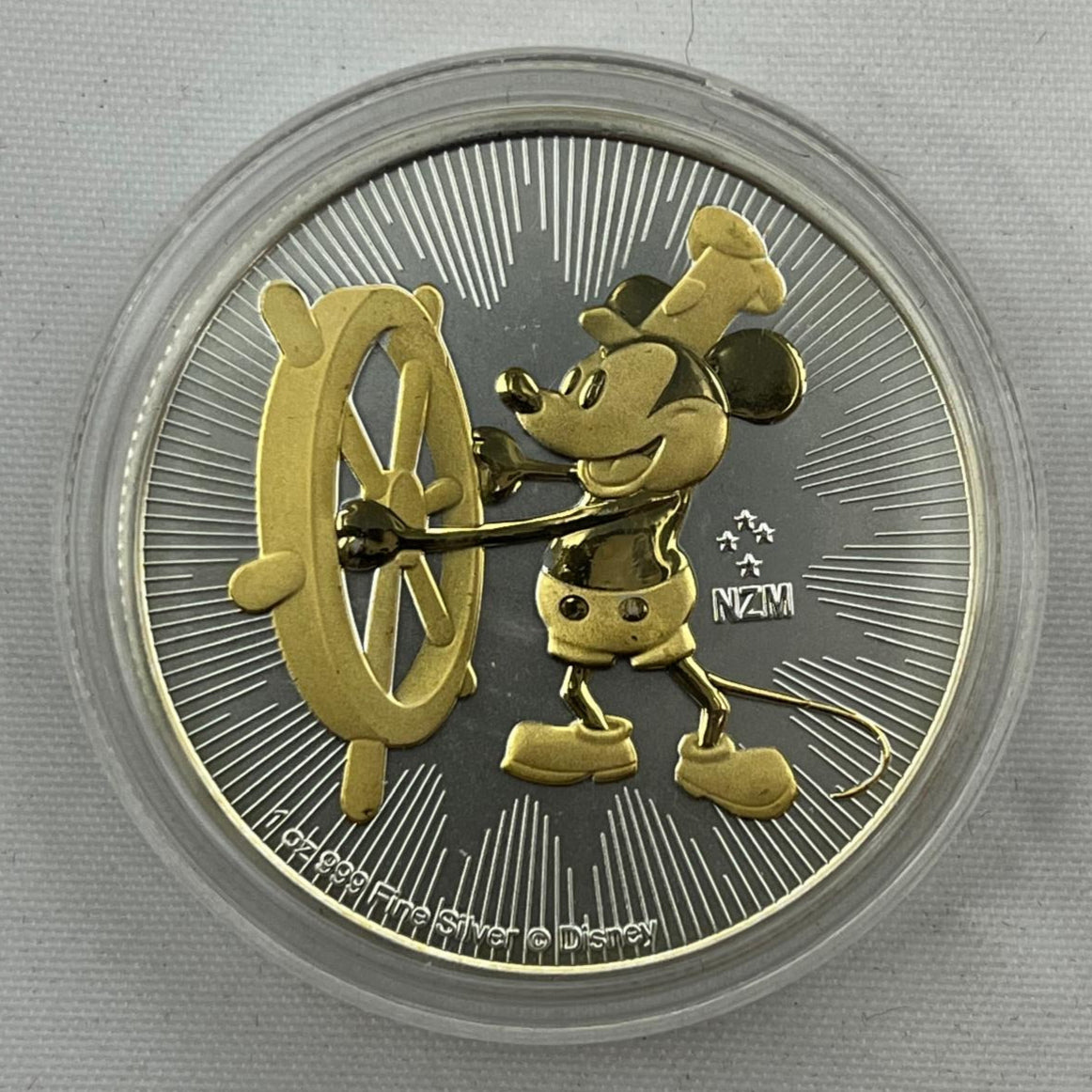 Mickey Mouse Steamboat Willie Gold/Silver 1 oz