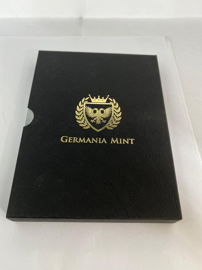 The Allegories Colombia &amp; Germania Green Gold Gilded 2 oz