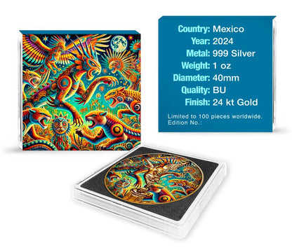 Mexico – Libertad Los Alebrijes Colorized Silver Coin - 1 oz