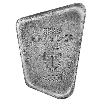 2023 Germania Runes - Fehu 1 oz Silver Ennobled Cast Bar