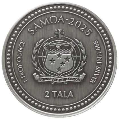 Samoa - Seahorse Antiqued Silver Coin - 1 oz