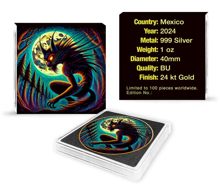 Mexico - Libertad Nahual Colorized Silver Coin - 1 oz