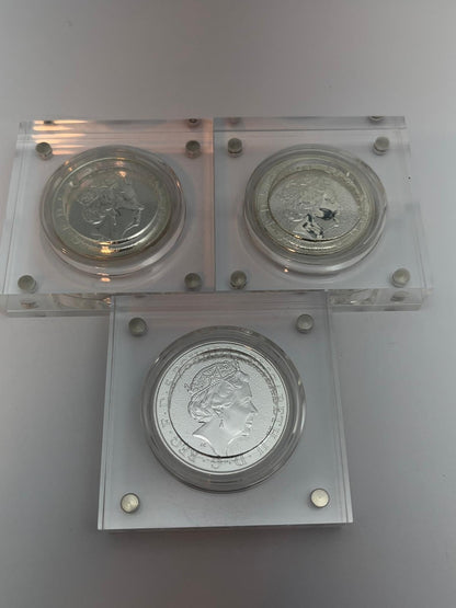 Komplett samling – Queen’s Beasts 11 x 1 oz silver, förgyllda med 24 K guld