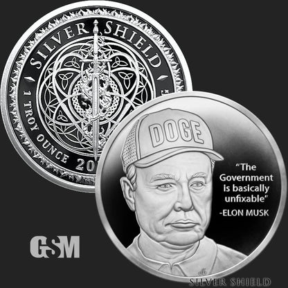 US - Silver Shield "World War MEme #158" Unfixable Proof Silver Round  - 1 oz