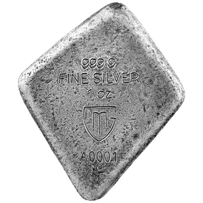 2023 Germania Runes - Dagaz 1oz Silver Ennobled Cast Bar