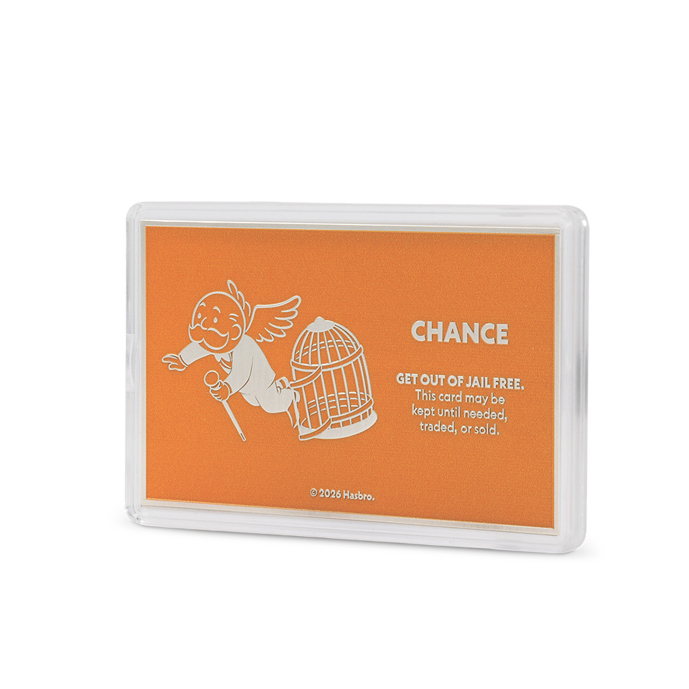 Niue - MONOPOLY - Chance Cards - Get out of Jail Free Card - 1 oz