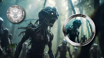 Aliens in Forest - Alien &amp; UFO series 2 oz