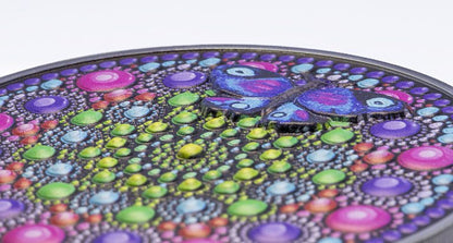 Flower with Butterfly – Dot Art 3 oz