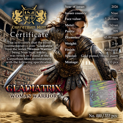Niue - Woman Warrior - Gladiatrix