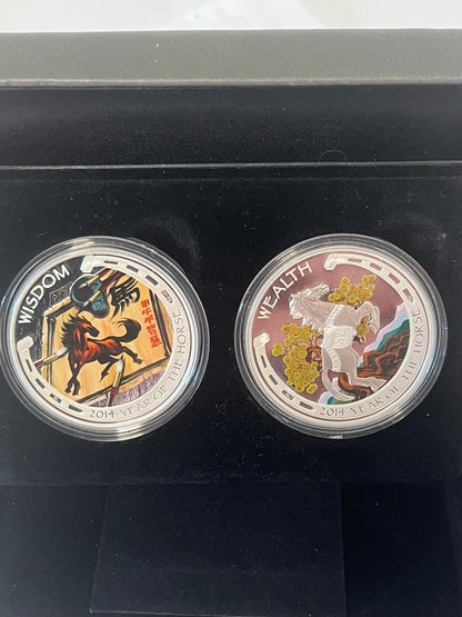 14 x 1 oz - Lunar Good Fortune Komplett set 14 x 1 oz (7 sets 2 x 1 oz)