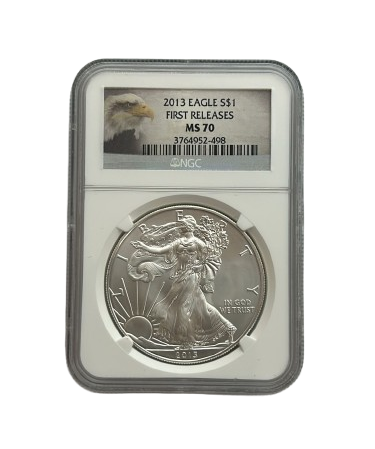 American - 2013 - Silver Eagle NGC MS 70 First releases - 1 oz