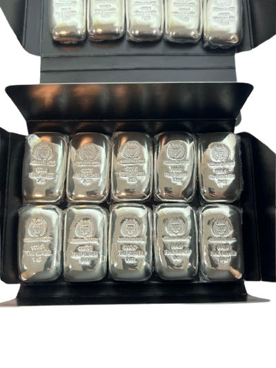 20 x 1 oz - Germania Mint 999 Feinsilber Poured Bar