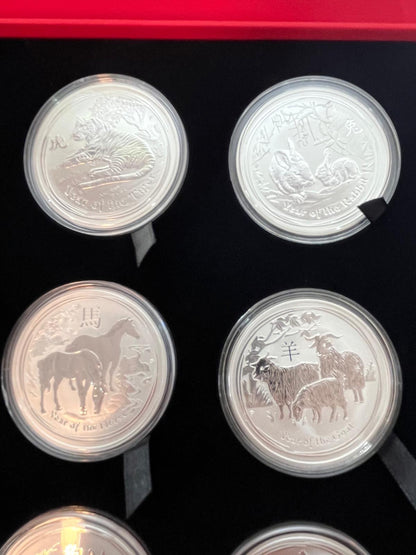 12 x 1 oz - Lunar Series II Complete 2008-2019