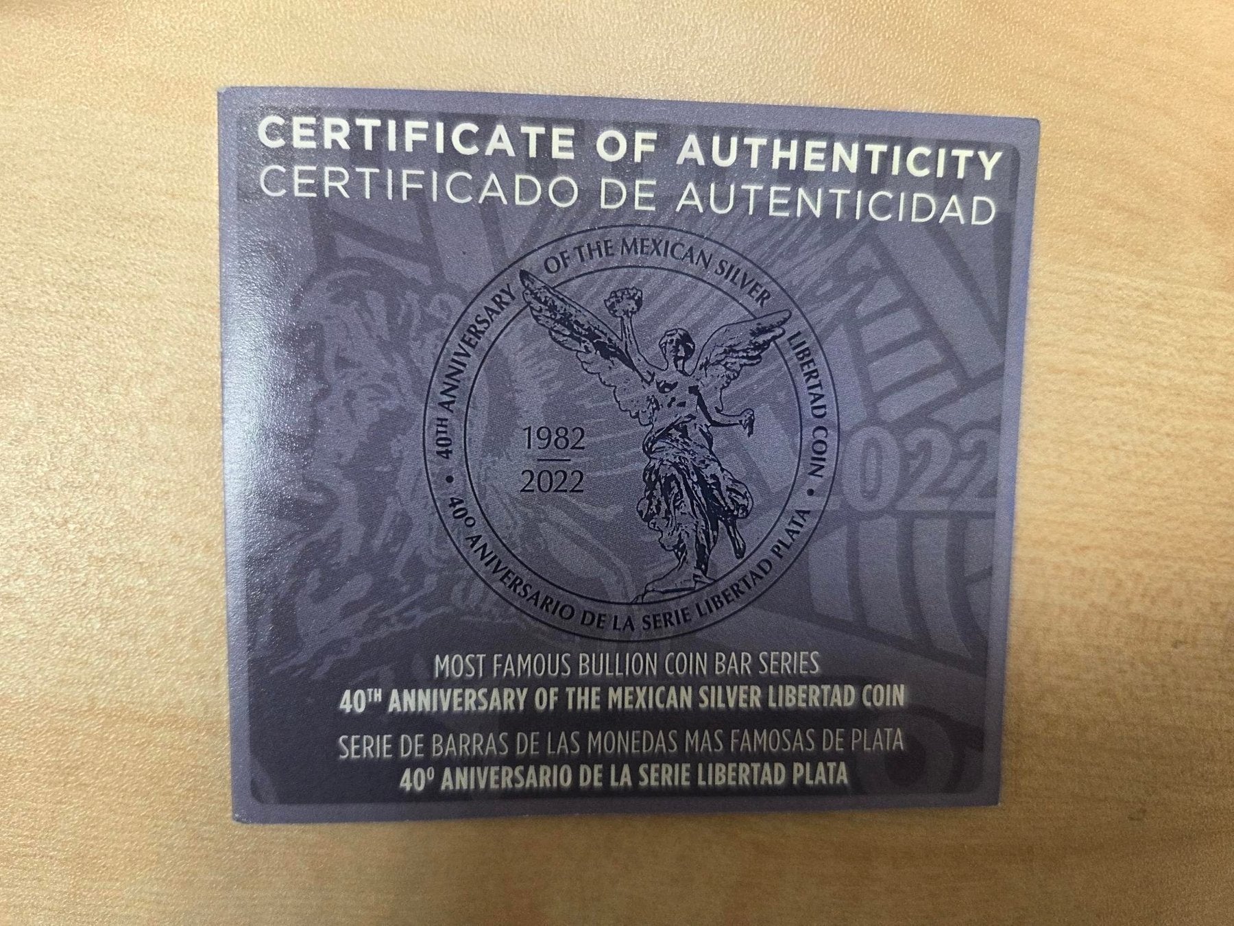 40th Anniversary Of The Mexican Silver Libertad Coin - 1 oz