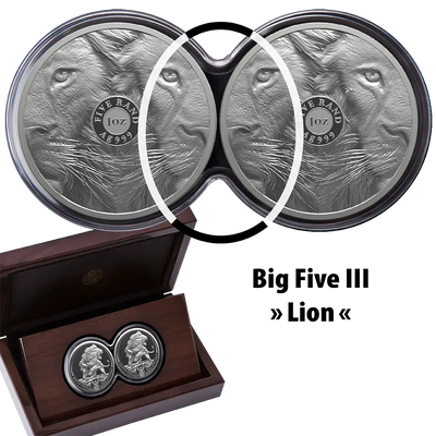 Südafrika - Big Five III - Löwe - Double Capsule - 2 oz