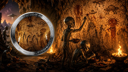 Cameroon - We are not alone – Prehistoric Alien Painting