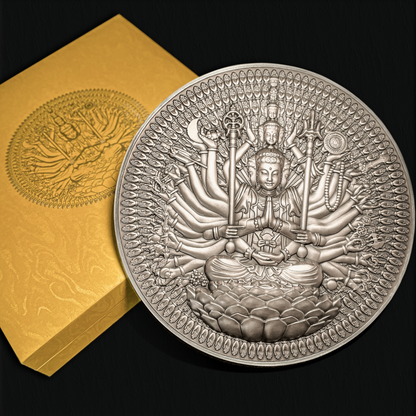 Chad - Thousand-armed Thousand-eyed Guan Yin Bodhisattva Tri-metal - 2 oz , 480 gr copper & 835 gr zinc