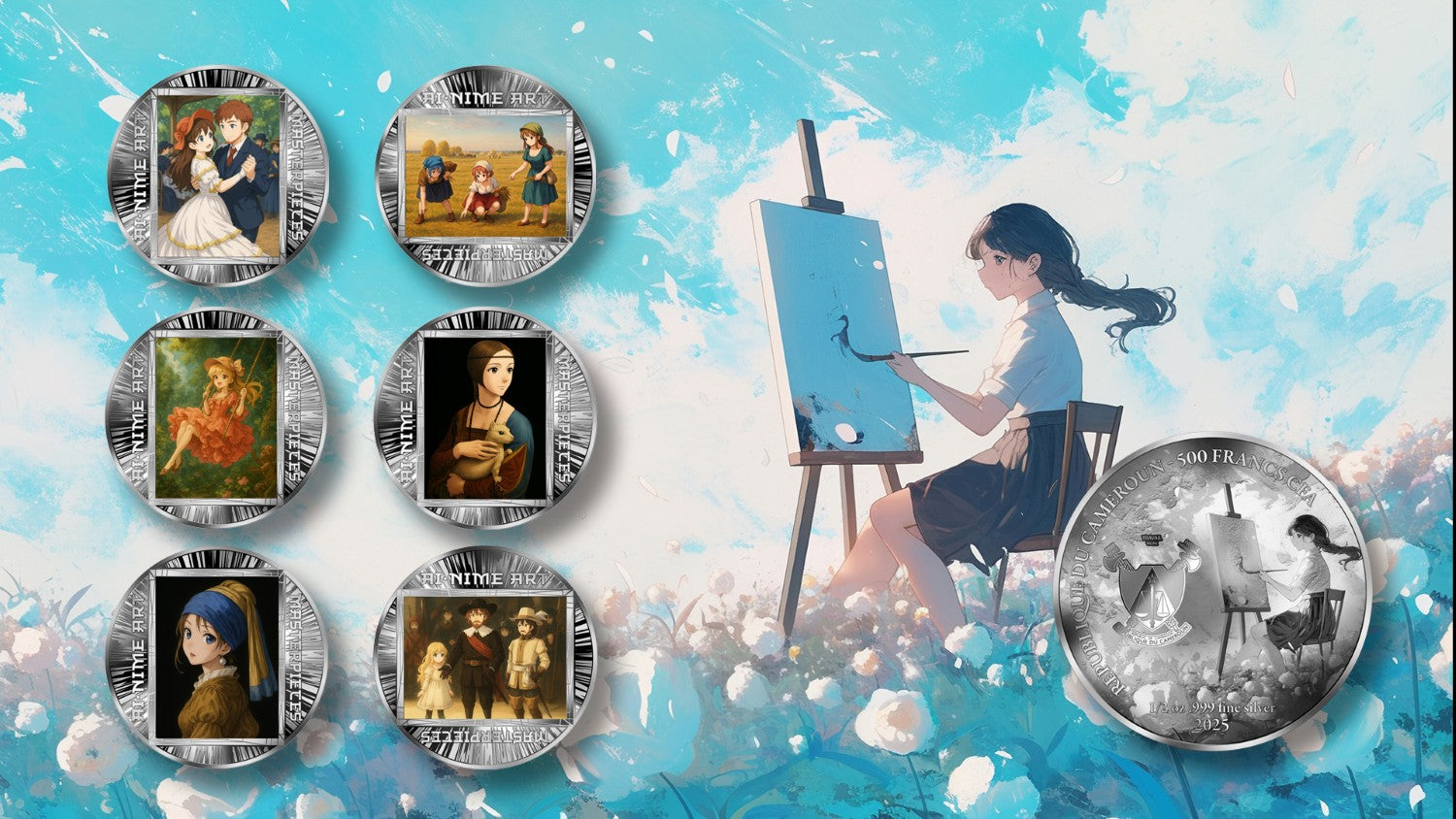 Cameroon - Lady with an Ermine – AI•NIME Art series  - 1/2 oz