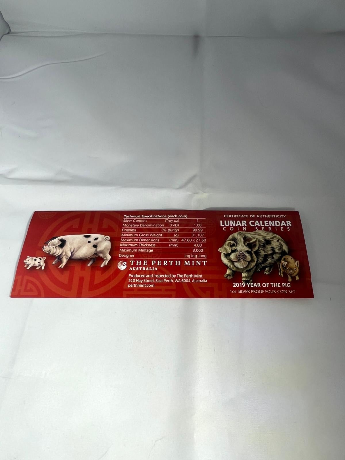 4 pc Set Year of the Pig 1 oz