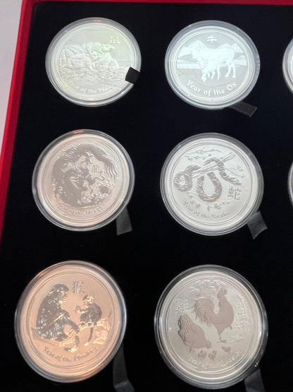 12 x 1 oz - Lunar Series II Complete 2008-2019