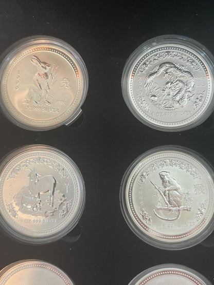12 x 1 oz - Lunar Series I Complete 1999-2010