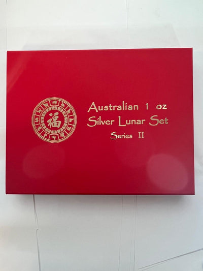 12 x 1 oz – Lunar Serie II komplett vergoldet 2008–2019