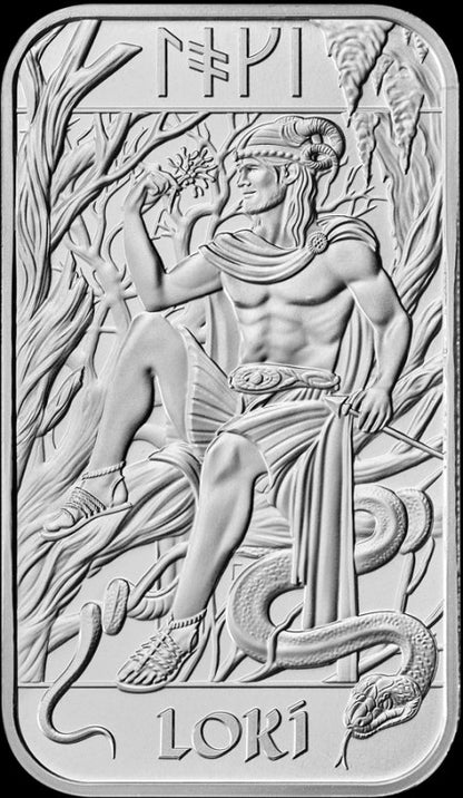 The Royal Mint and Germania Mint Norse Gods Loki Silver Bar (In Assay) - 1 oz