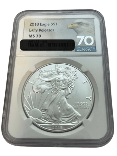 American - Silver Eagle 2018 NGC MS 70 Early release